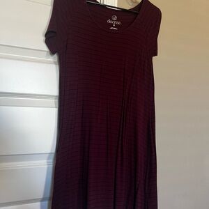 Decree Women's Deep Burgundy Midi Dress
